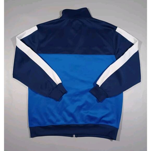 Akademiks Track Jacket Mens Sz‎ XL Blue 2 Tone White Full Zip Y2K - Picture 6 of 6
